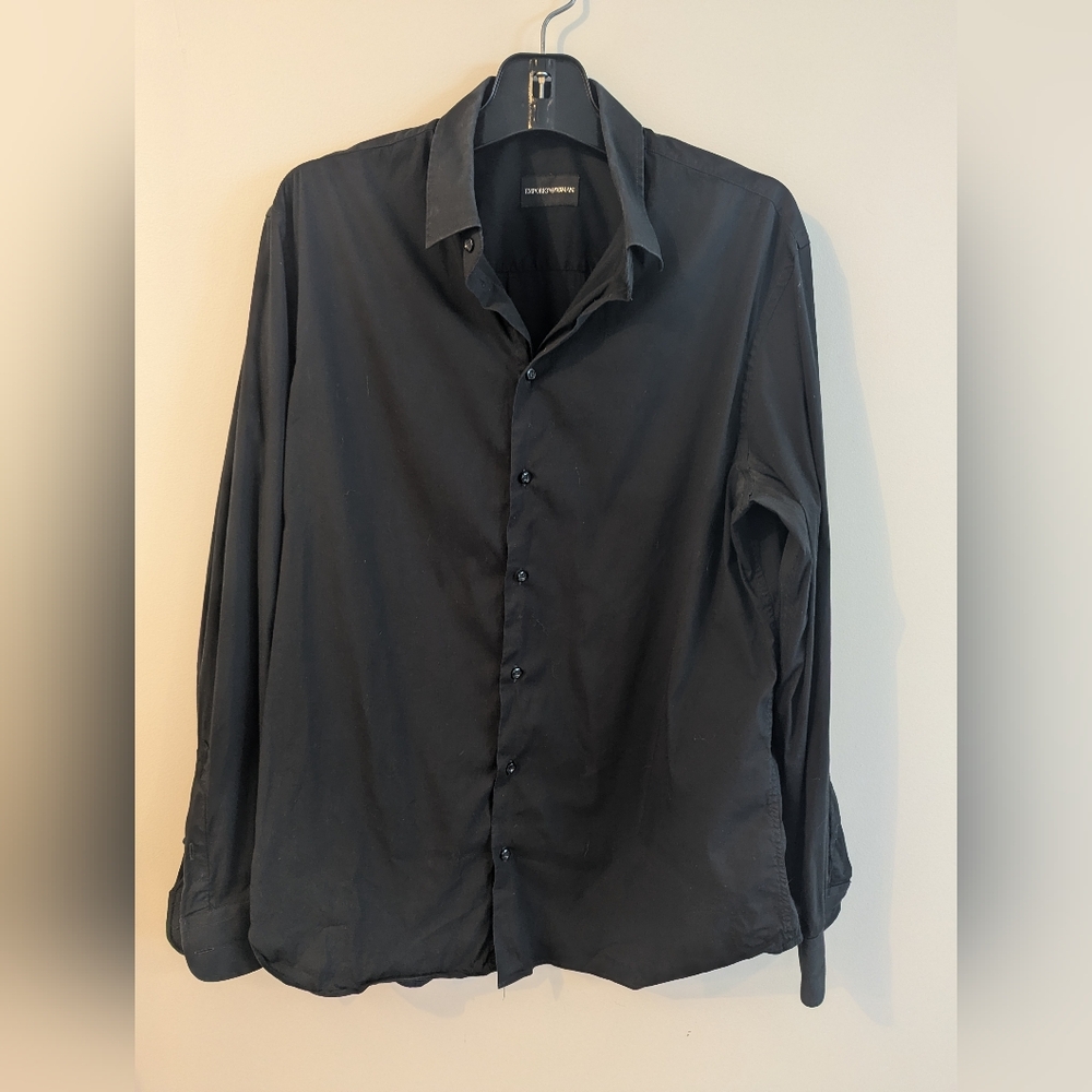 Men's Classic Black Button-Up Shirt